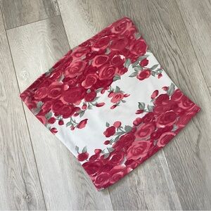 Charlotte Russe Top y2k floral rose crop strapless womens Red White (small) vtg